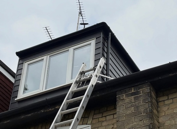 New guttering and dormer cladding fitted
